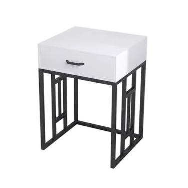 Imagem de YANIR-137 Armário de armazenamento organizador leve luxuoso sofá aparador canto chá casal tanque de peixes mesa mesa vassoura prateleira sala de estar rack de armazenamento (pés pretos, G), grande