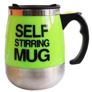 Imagem de Caneca Eletrica Mixer Automatica Copo Misturador Bule Liquidificador Shake Whey 400ml Portatil Verde