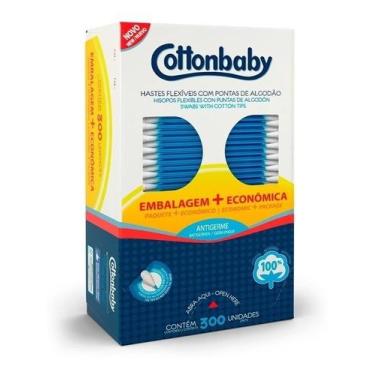 Imagem de Hastes Flexiveis Cottonbaby 300 Unidades