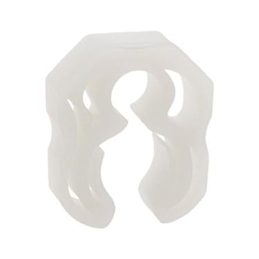 Imagem de Fenteer Clipe de liberação rápida para tubo de mergulho, gancho para medidor de pressão, fivela fixa multifuncional resistente, suporte para esportes, Branco