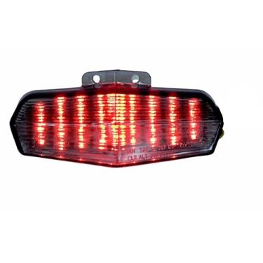 Imagem de TOPZONE Adequado para Ducati 2003-2004-2005-2006-2007 Superbike 999/S/R; Superbike 749/S; 2003-2006 Superbike 749/S; luz traseira de freio de LED + seta integrada (moke, flash LED Style2)