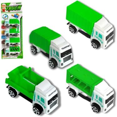 Imagem de Carrinhos Brinquedo Caminhão Lixo Reciclagem Truck Lixeiro
