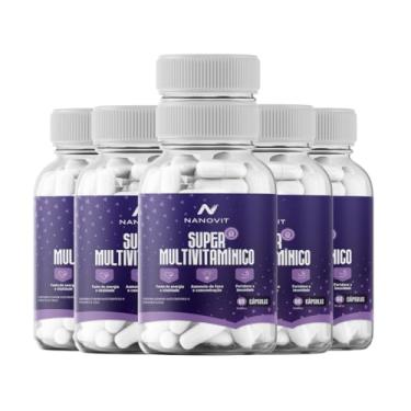 Imagem de Kit 6 Suplementos Super Multivitamínico A Z Mulher 60 Caps - Nanovit