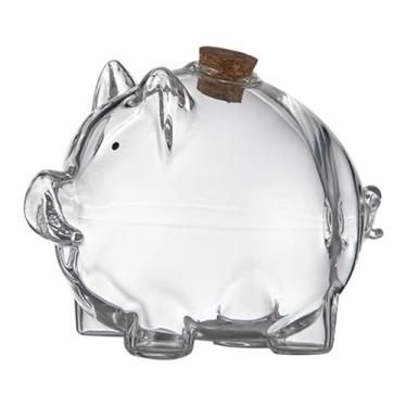 Imagem de Wswqop Lata para Guardar Cofrinho, Abertura de 1 Cm, Presente Educativo Versátil para Crianças, Leve, Adorável, Altura 6 Cm, Transparente