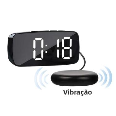 Imagem de Despertador Vibratório Alto Para Dorminhocos Com Agitador De Cama E US