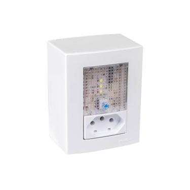 Imagem de Caixa De Sobrepor 75x95 Com Luz De Emergência Led Standard E Tomada 2p+t 10a Margirius...