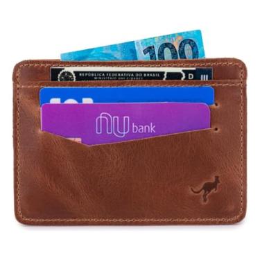 Imagem de Carteira Porta Cartão Rg/cnh/cédulas Slim Couro Legítimo(MARROM)