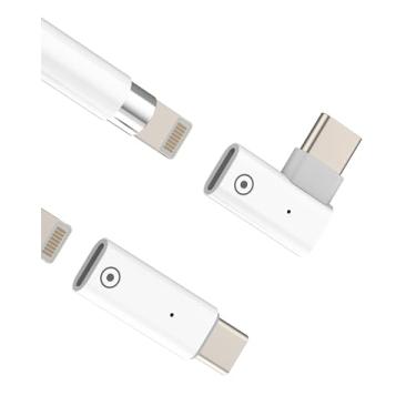 Imagem de Adaptador Lightning fêmea para USB C macho (pacote com 2) para Apple Pencil 1ª geração, acessórios para carregador Ipencil, adaptador de carregamento, tipo C, dongle, conector Thunderbolt 4, conversor
