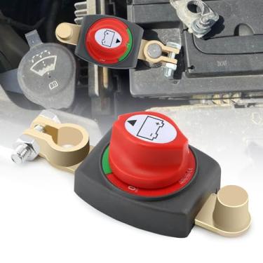 Imagem de Interruptor de desconexão de bateria, interruptor de desconexão de baterias de poste superior, resistente, interruptores de corte de energia, interruptores de desligamento de bateria para carro, naval