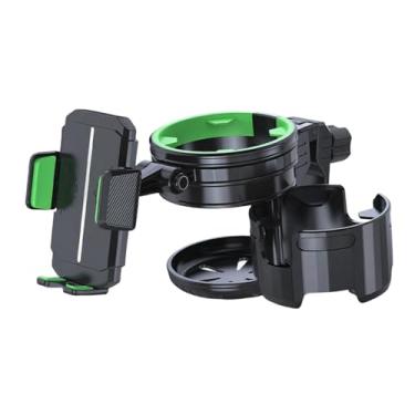 Imagem de Dynwave Suporte para copos de carrinho de bebê com suporte para telefone, universal estável para garrafas, de armazenamento para carrinhos de bebê e andador, Verde