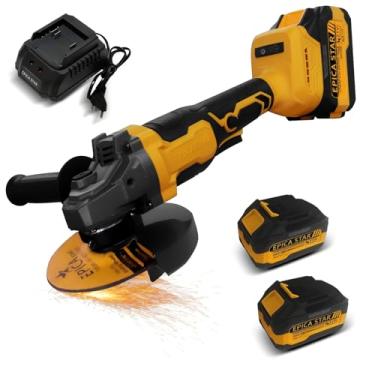Imagem de Esmerilhadeira Angular sem Escova 21V, 115mm, 12000 RPM, com 2 Baterias