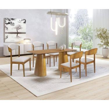 Imagem de Sala de Jantar 6 Cadeiras 1,80x0,90m Brindisi  Art Salas