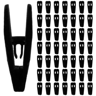 Imagem de 40 clipes de cabide pretos, clipes de cabide para calças fortes, clipes práticos para cabides de roupas multifuncionais, clipes para cabides infantis para cabides