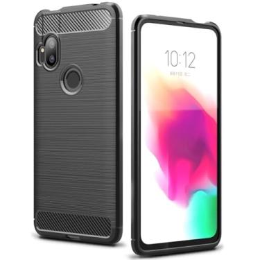 Imagem de Capa Para Motorola Moto One Hyper (XT2027) (Tela 6.5) Carbon Fiber Leve Fina Maleável (Preto)