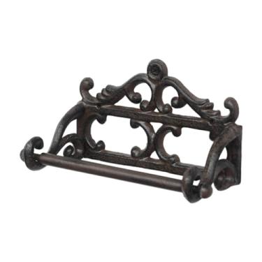 Imagem de MotiveTech Suporte para Papel Higiênico, Porta-toalhas E Dispensador de Rolos para Banheiro, Preto, Tamanho real