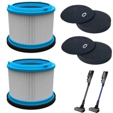 Imagem de Pacote com 2 kits de filtros HEPA laváveis para peças de substituição de aspirador sem fio Bissell PowerClean FurGuard 280W e FurFinder 200W, 2 filtros e 4 almofadas de pré-filtro