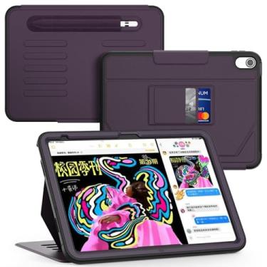 Imagem de Lainergie Capa para iPad (A16) 11ª geração 28.9 cm/iPad 10.9 cm, suporte magnético fino e multi-ângulos e hibernar/despertar automático com suporte para caneta e slot para cartão para iPad 11ª/10ª