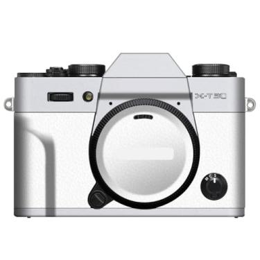Imagem de X-T30 X-T30II Anti-riscos para câmera adesivo protetor de vinil película protetora de revestimento decalques para FujiFilm X-T30 Mark II XT30II (transparente + couro branco)