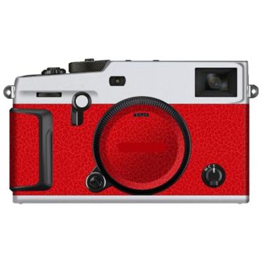 Imagem de Adesivo de capa de câmera X Pro3 para FujiFilm X-Pro3 protetor de câmera película protetora de pele decoração e resistência ao desgaste XPro3 (transparente + couro vermelho)