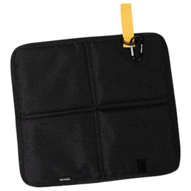 Imagem de Generic Almofada de assento para acampamento dobrável, portátil, fácil de usar, acessórios à prova d'água, tecido Oxford para, atividades ao ar, Preto