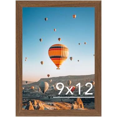 Imagem de JCJMY Moldura marrom de 22 x 30,5 cm para pendurar na parede, horizontal ou verticalmente, porta-retrato para galeria de parede de 23 x 30,5 cm com acrílico resistente a estilhaçamento, marrom