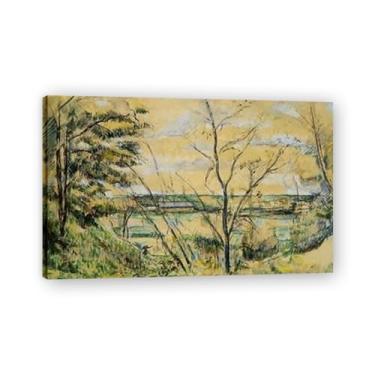 Imagem de Impressão em tela inspirada no outono The Oise ValleyPaul Cézanne Arte Moderna Presente do Pai 19 x 80 cm Emoldurado