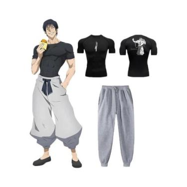 Imagem de Conjunto de Treino de Compressão Jujutsu Kaisen - Camiseta e Calça de 