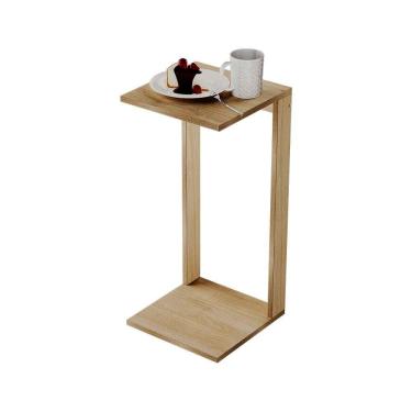 Imagem de Mesinha Lateral de Apoio Carvalho Sala Quarto 30x30x65cm