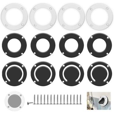 Imagem de 4 peças 3876-3 kit de válvula de escape montada no cockpit de barco de 6 cm, para montagem na popa acima da linha de água/como ralo de cabine através do casco, inclui válvula melindrosa de borracha