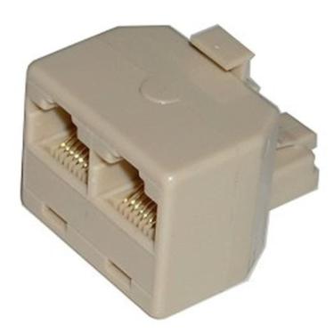 Imagem de Adaptador T - Duplicador RJ45 - para Cabo de Rede - 100Mbps - 1 macho x 2 fêmea