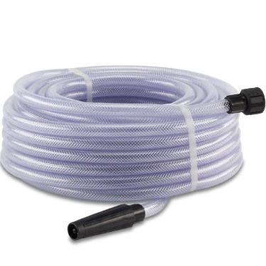 Imagem de Mangueira Trançada Transparente Com Engate E Esguicho 7-16" 15 Metros - 190400088 - Forceline