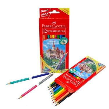 Imagem de Lápis De Cor 12 Cores Hexagonal Faber Castell Com 2 Lápis Bicolor - Fa