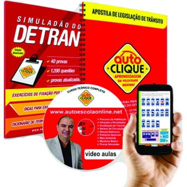 Imagem de Kit 1 Habilitação Completo: Livro + Simulado + Dvd + App