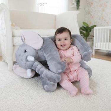 Imagem de Pelúcia Para Bebê Almofada Travesseiro Elefante News Menino Menina 60 