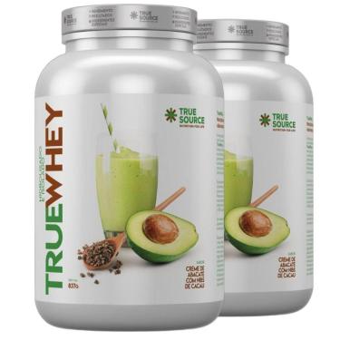 Imagem de Kit 2 Whey Protein Isolado Abacate Cacau 837g - True Source-Unissex