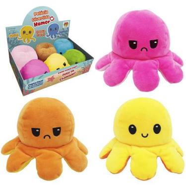 Imagem de Polvo De Pelucia 13X16Cm De Humor Dupla Face Colors - Dmtoys