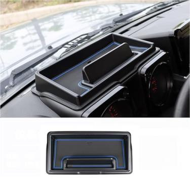 Imagem de Bandeja organizadora da caixa de armazenamento do painel do console central do carro, para Suzuki Jimny 2 portas 4 portas 2019-2025, bandeja de inserção de painel com caixa de armazenamento de suporte