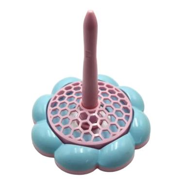 Imagem de CarpNettore Suporte para Novelos de Lã para Tricô, Acessório para Bordado, Removível Sem Esforço, Prático, Base Antiderrapante, Dispensador de Novelos de Lã, Azul