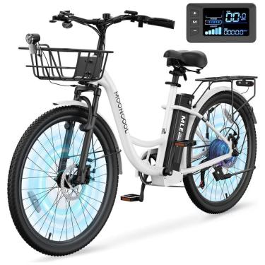 Imagem de Bicicleta Elétrica para Adultos com Motor 700W Pico, Quadro em Alumínio 6061, Bateria Removível 36V 10,4Ah, Autonomia de até 64km