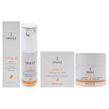 Imagem de Kit de creme reparador hidratante e gel para os olhos Skincare Image Vital C