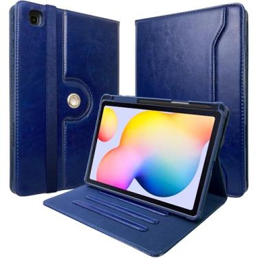 Imagem de E NET-CASE Capa fina para Samsung Galaxy Tab S6 Lite 10,4 polegadas 2024/2022/2020 com suporte para caneta S, capa à prova de choque com capa traseira transparente transparente, visualização em vários