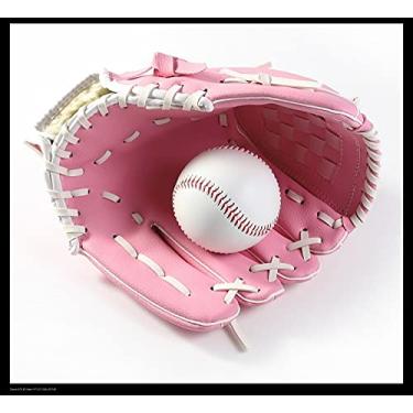Imagem de Luva de basebol, luva de softball engrossar luva de beisebol de 10,5 "/11,5" softball equipamento ao ar livre luvas desportivas menina mulher crianças (tamanho: 11,5 polegadas)