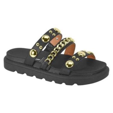 Imagem de Tamanco Vizzano Feminino Preto Tratorado Pedrarias, Preto, 36