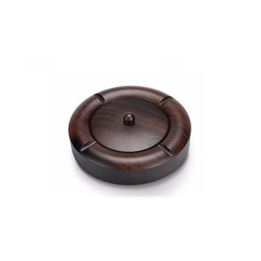 Imagem de Cinzeiro de ervas daninhas cinzeiro de madeira com tampa, cinzeiro para exteriores, interior, jardim, casa, escritório, decoração de cozinha cinzeiros para cigarros