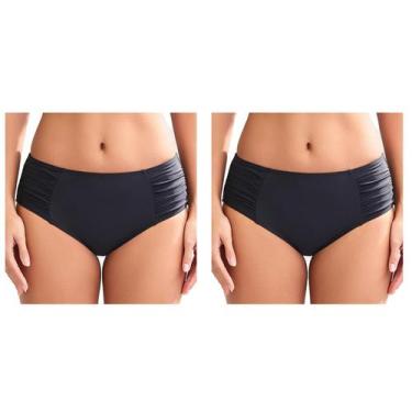 Imagem de Calças de biquíni COCOPEAR Full Coverage Tummy Control XS Black