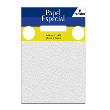 Imagem de Papel casca de ovo A4 180g branco com 50 folhas Romitec