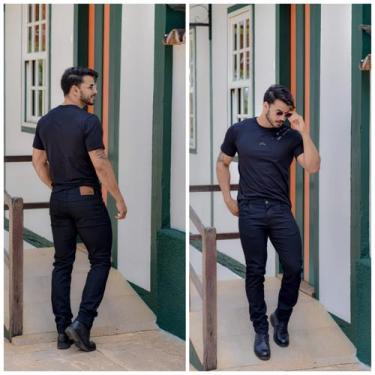 Imagem de Calça masculina skinny-preta - Deboche jeans, 42