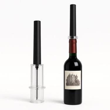 Imagem de Abridor De Vinho Pressão Saca Rolhas Bomba Ar Pino Aço Inox