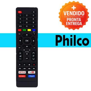 Imagem de Controle Remoto Compatível com Philco Smart TV 4K Botões Macios e Resi