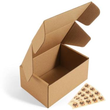 Imagem de Caixas de envio: papelão ondulado pequeno Eupako 6x4x3 - pacote com 25